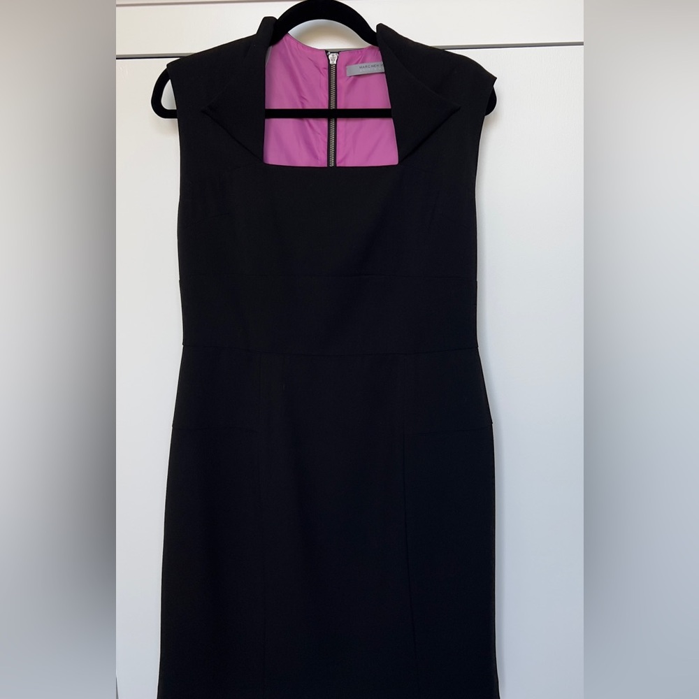 Marc New York women’s Black Sheath Dress with Pink Lining